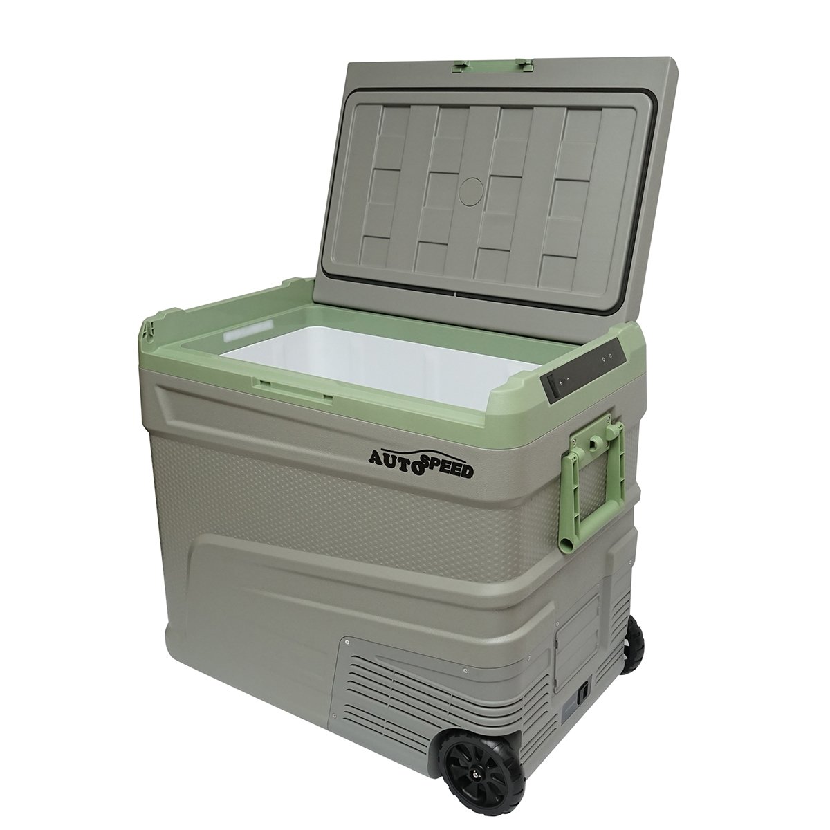 Frigider auto cu compresor 60W, capacitate 64.2L, tensiune alimentare 12-24-220V, ecran LCD, USB, 692x416x585mm G65 AUTOSPEED